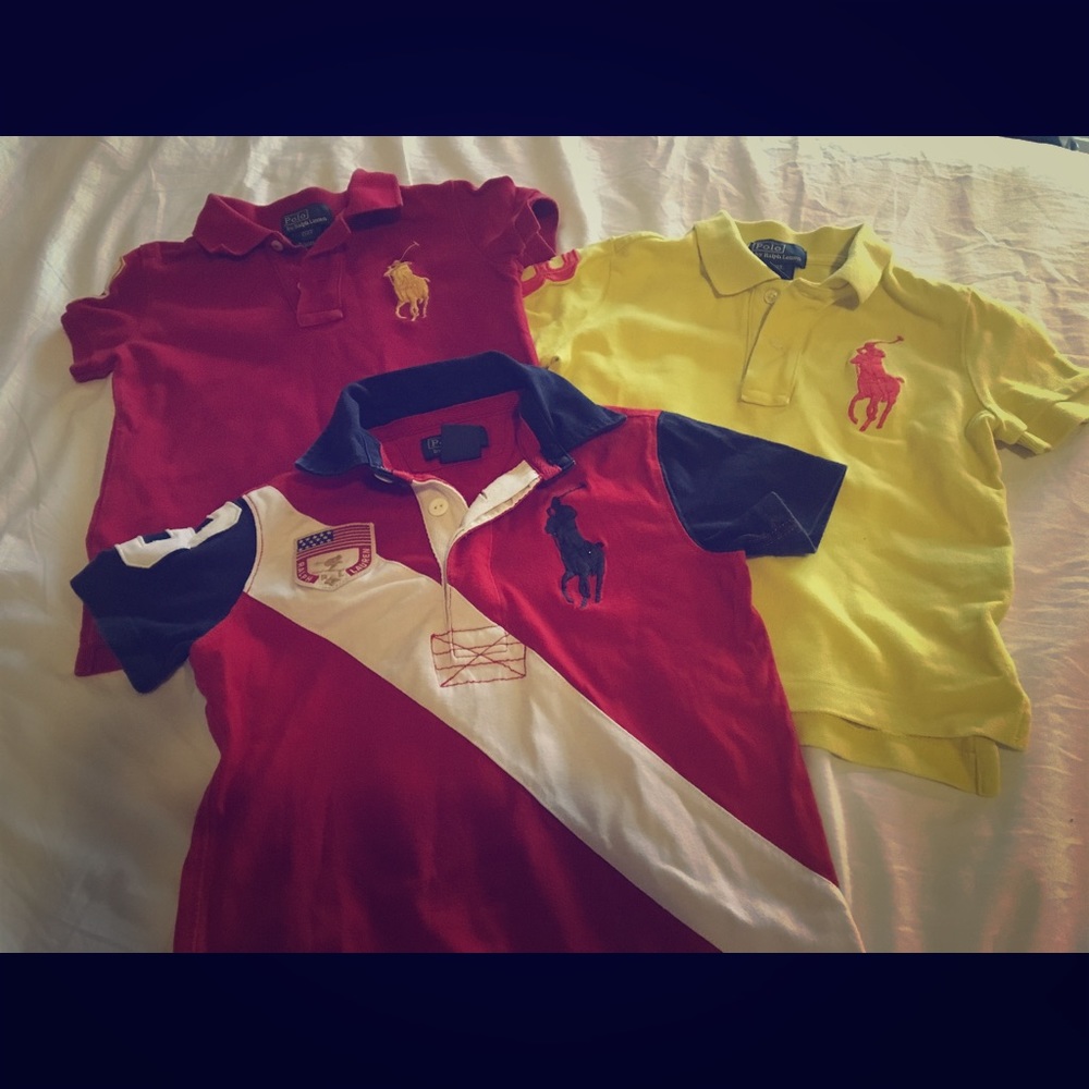 Lot of 3 Ralph Lauren 2T polo shirts